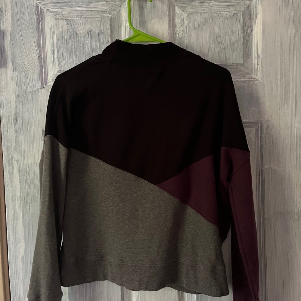 Pact Women's Airplane Colorblock Pullover (Purple, Black, Heather Grey) - Picture 4 of 5